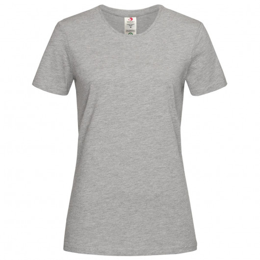 Womens Classic-T Organic Crew Neck Grey Heather